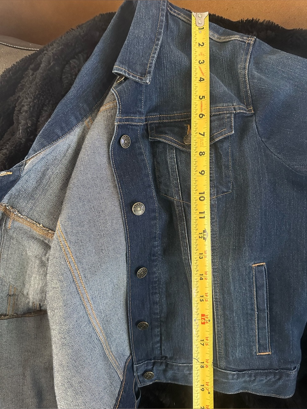 Banana Republic Dark Blue Denim Jean Jacket ** read description ** - Picture 5 of 11